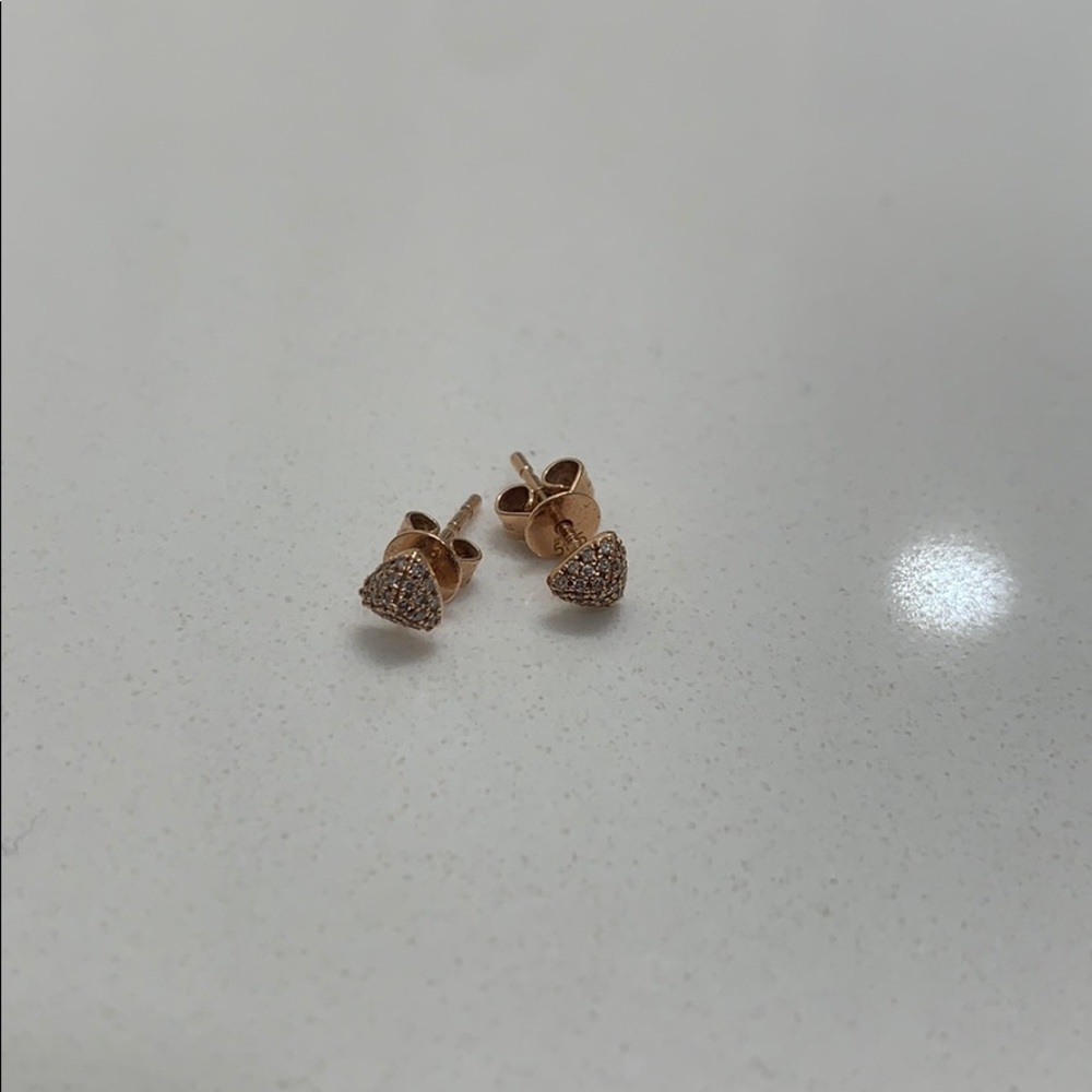 Rose gold diamond earrings